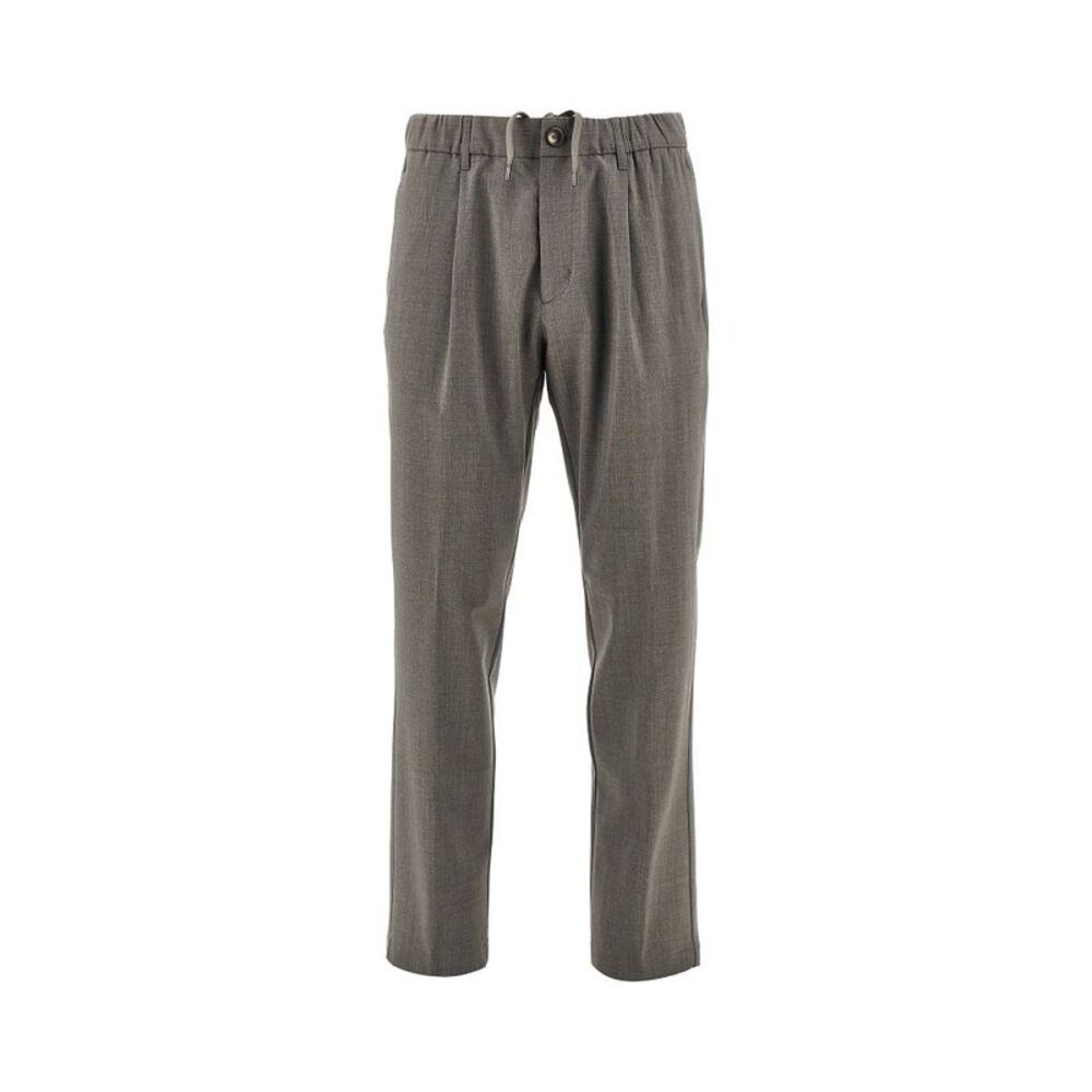 Herno Men Stretch Liht Wool Pants With Drawstring